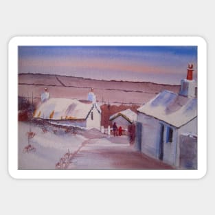 Creagneash in the Snow, Isle of Man Sticker